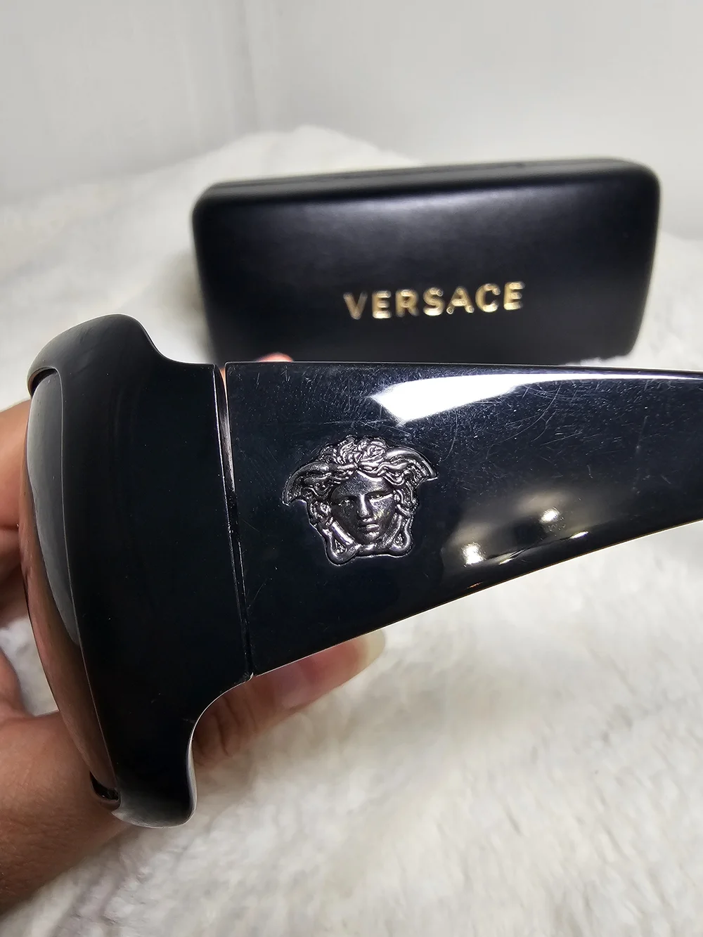 Versace Black Oversized Sunglasses